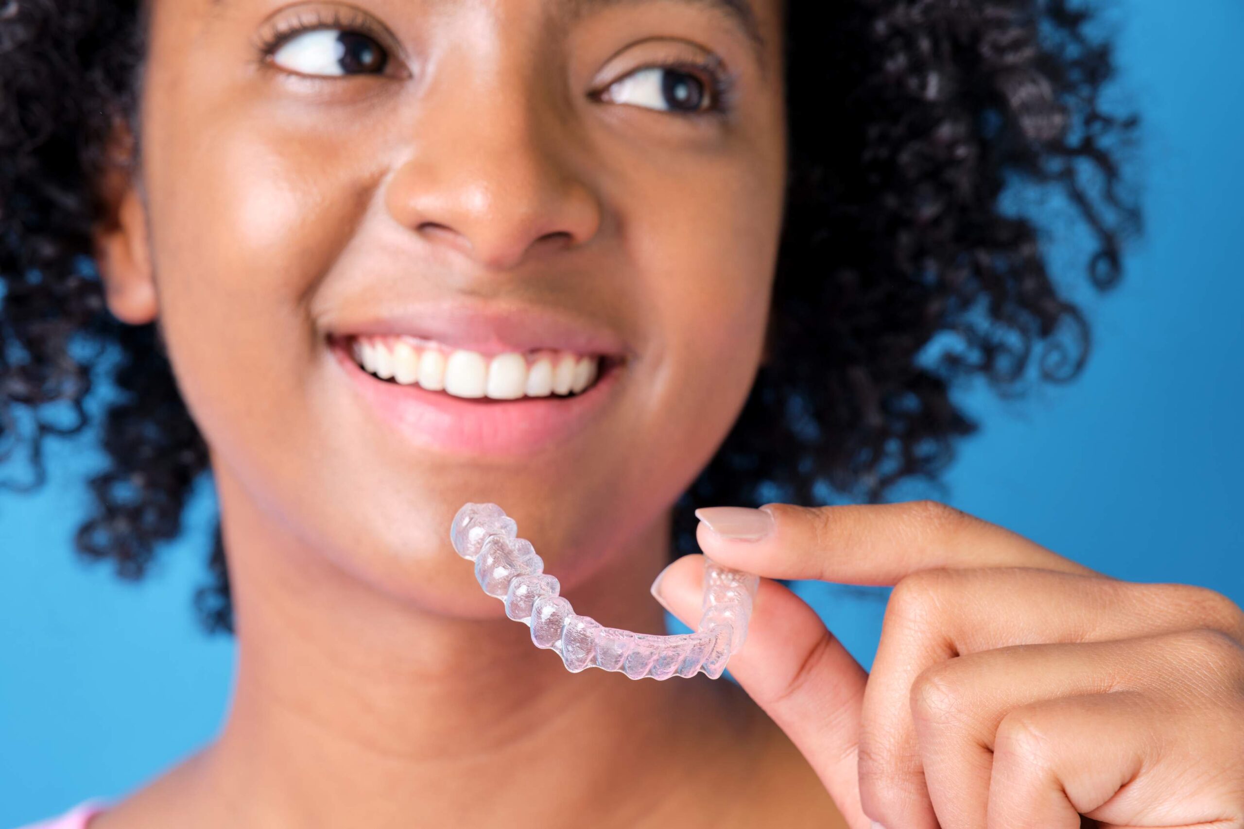 Woman with an invisalign